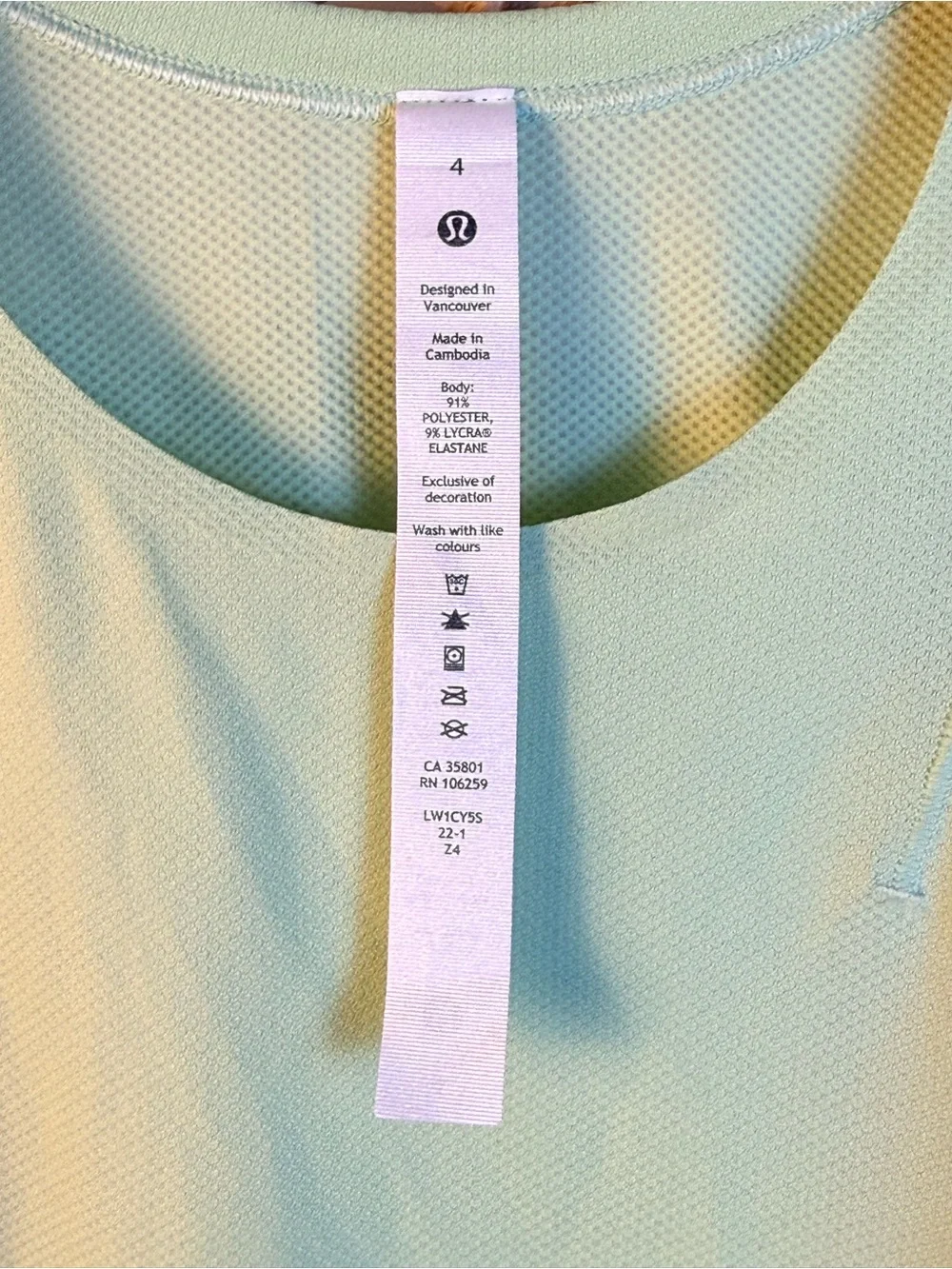 NWT Lululemon Lightweight Run Kit Tank Size 4 Creamy Mint